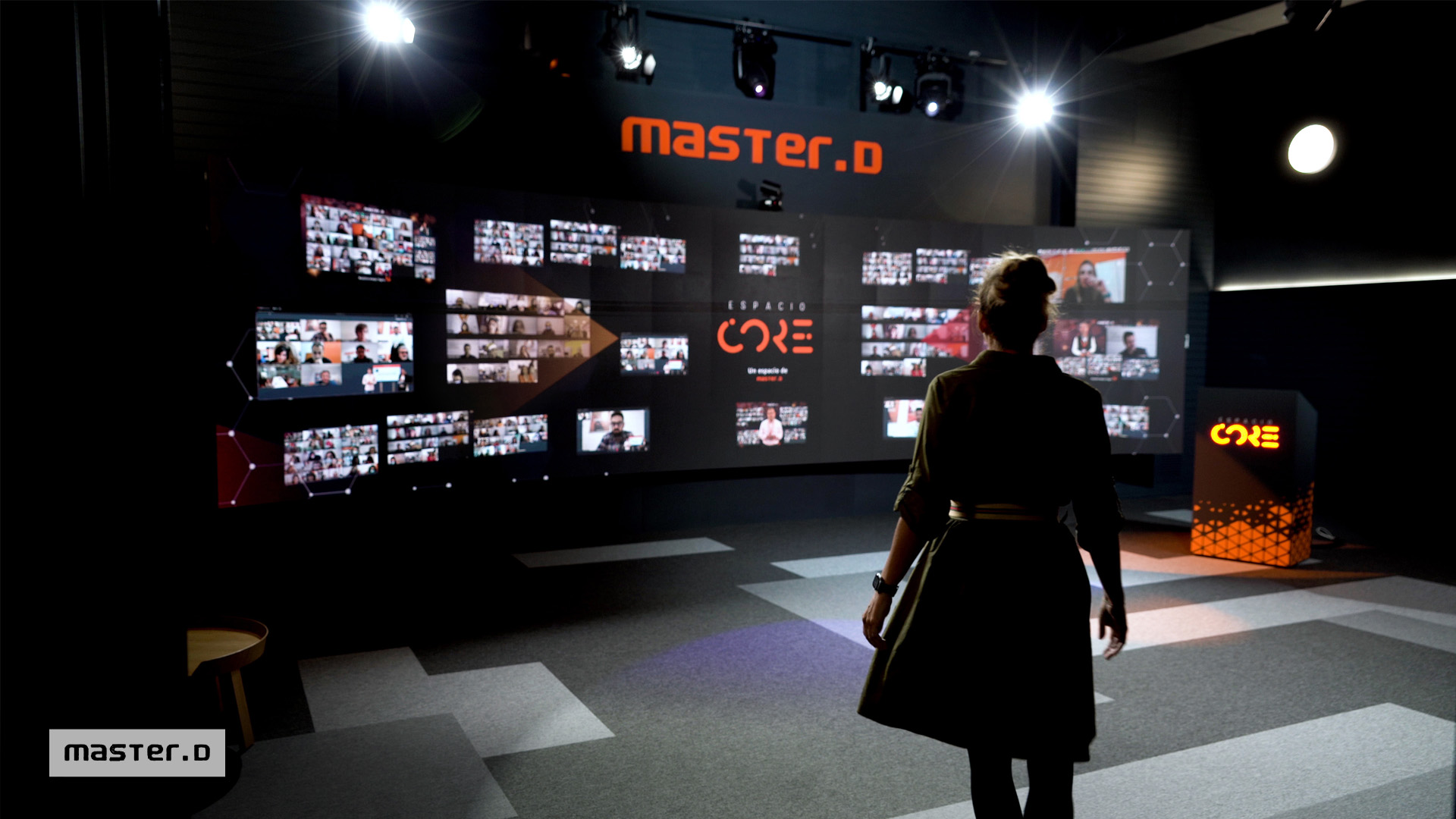 Proyecto audiovisual HubTech con solución LED en salas de formación