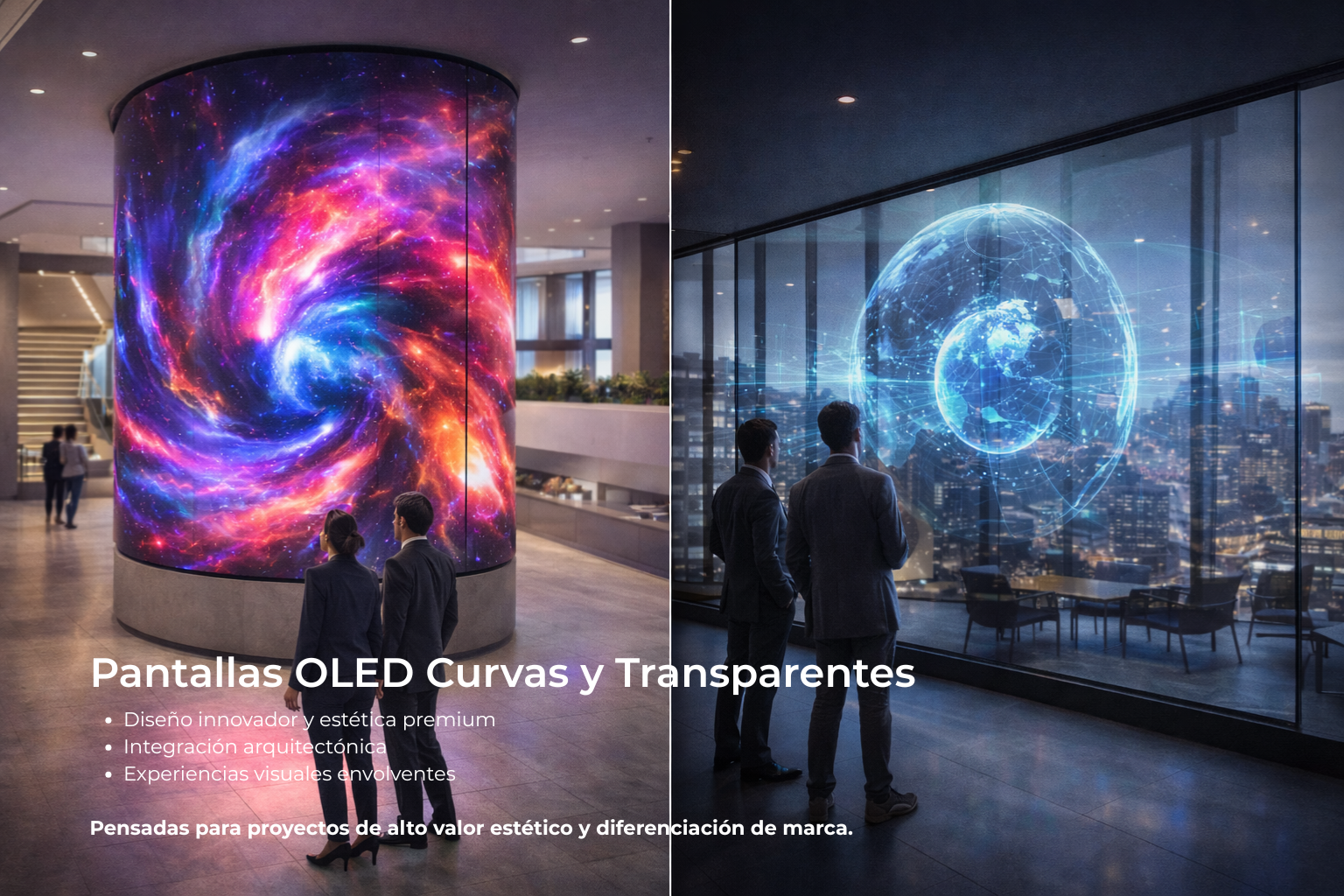 Pantallas OLED Curvas y Transparentes